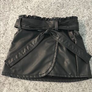 abercrombie kids Black Faux Leather Skirt